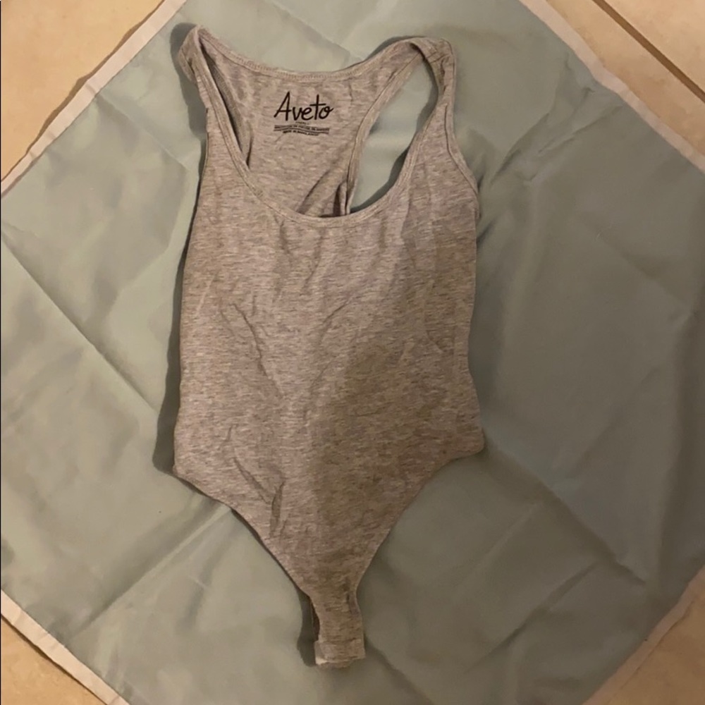 Grey body suit small